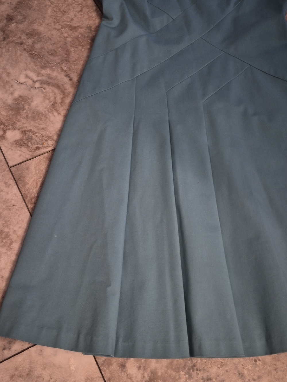 LAFAYETTE 148 KHAKI COTTON BLEND STRUCTURED FIT LINED SIDE PLEAT DRESS EUC SZ4 - Picture 12 of 13